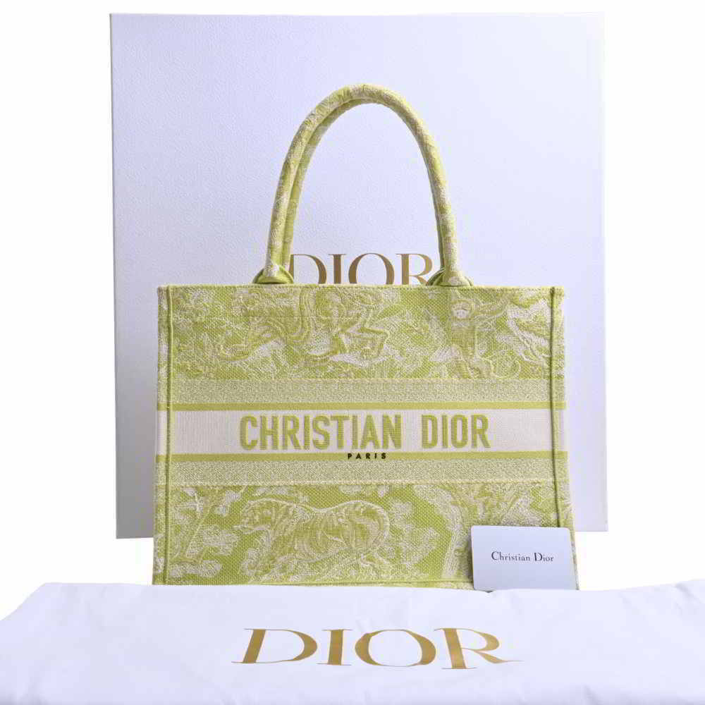 Christian Dior Canvas Medium Book Tote Bag M1296ZRGO Green - Picture 3 of 8